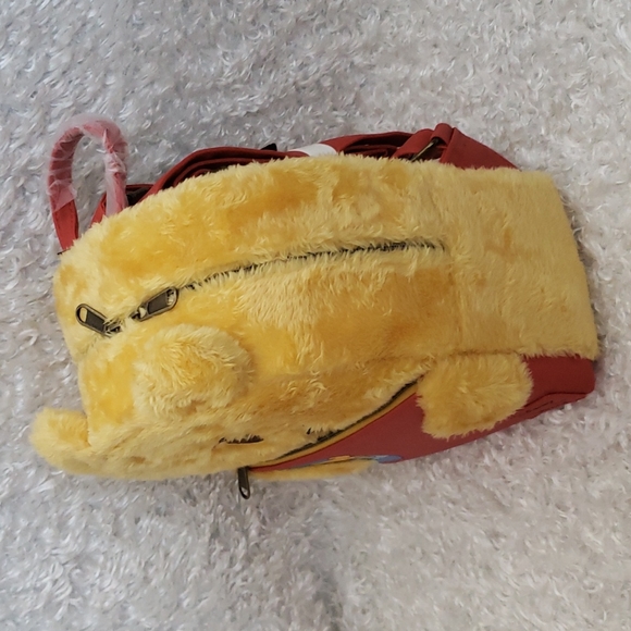 NWT Loungefly Winnie the Pooh Fuzzy mini backpack and cardholder main image 4